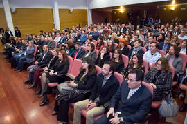Asistentes a la Toma de Posesión de los nuevos profesores titulares y directores de secretariado de la Universidad de Málaga. Edificio del Rectorado. Febrero de 2018