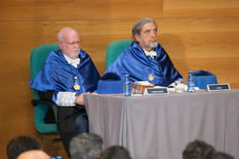 José Ramón Ramos y Antonio Luque en su investidura como Doctor "Honoris Causa" por la Facultad de Ciencias de la Universidad de Málaga. Edificio del Rectorado. Octubre de 2016