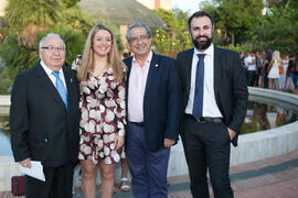 Miguel Carmona, Silvia Cabrera, José Ángel Narváez y Mariano Ruiz. Bienvenida a los alumnos de intercambio internacional de la Universidad de Málaga. Jardín botánico. Octubre de 2016