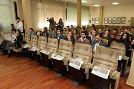 Asistentes a la presentación del I Concurso Canvas de Creación de Empresas. Semana del Patrón. Facultad de Ciencias Económicas y Empresariales. Marzo de 2015