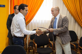 Entrega de Becas de la Cátedra Santander de Responsabilidad Social Corporativa. Facultad de Ciencias Económicas y Empresariales. Julio de 2015