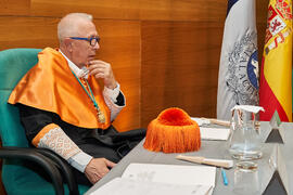 José Sánchez Maldonado. Investidura de Jorge Martínez-Vázquez como Doctor "Honoris Causa" por la Universidad de Málaga. Edificio del Rectorado. Julio de 2025