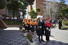 Comitiva previa a la toma de posesión del Rector de la Universidad de Málaga y su equipo de gobierno. Paraninfo. Marzo de 2024