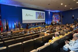 Discurso de Juan Manuel Moreno. Imposición de la Medalla de Oro de la Universidad de Málaga a la Junta de Andalucía. Paraninfo. Noviembre de 2023