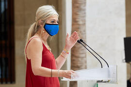 Intervención de Patricia del Pozo. Inauguración de la exposición "Eugenio Chicano Siempre". Museo de Málaga. Mayo de 2021