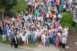Foto de grupo. Facultad de Ciencias Económicas y Empresariales. Campus de El Ejido. Mayo de 2015
