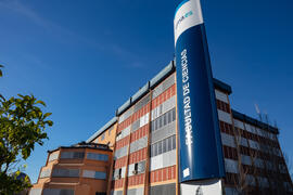Exteriores de la Facultad de Ciencias de la Universidad de Málaga. Campus de Teatinos. Febrero de 2021