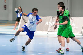 Partido Universidad de Oporto - Universidad de Barcelona. Categoría masculina. Campeonato Europeo Universitario de Balonmano. Antequera. Julio de 2017
