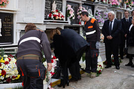 Entierro de Eugenio Chicano. Cementerio de Vélez-Málaga. Noviembre de 2019