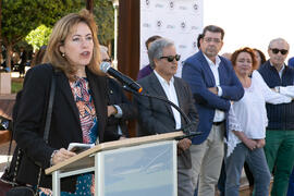 Raquel Barco Moreno. Inauguración de la primera "Isla y Senda Verde" de la Universidad de Málaga. Facultad de Ciencias de la Comunicación y Turismo. Octubre de 2019