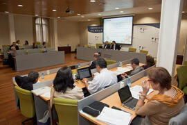 Tercera sesión del X Pleno del Consejo Universitario Iberoamericano (CUIB) en la Universidad de Málaga. Rectorado. Marzo de 2012