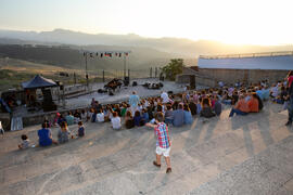 Momentos previos al concierto de Dorantes. Cursos de Verano de la Universidad de Málaga. Ronda. Julio de 2018