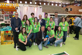 José Ángel Narváez en el estand de Arquitectura. Jornadas de Puertas Abiertas de la Universidad de Málaga. Complejo Polideportivo Universitario. Abril de 2018