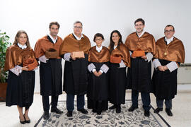 Retrato de grupo previo a la investidura de Kazuyo Sejima como Doctora "Honoris Causa" por la Escuela de Arquitectura de la Universidad de Málaga. Paraninfo. Octubre de 2019