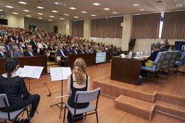 Asistentes a la celebración del 50 Aniversario de la Facultad de Medicina de la Universidad de Málaga. Facultad de Medicina. Octubre de 2022