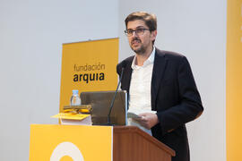 Alberto Veiga. Entrega de premios. V Foro Arquia/Próxima 2016: Futuro Imperfecto. Paraninfo. Octubre de 2016