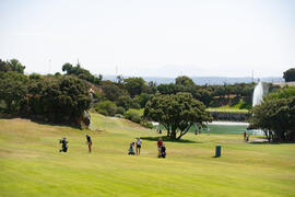 Jugadoras en el campo. Campeonato Europeo de Golf Universitario. Antequera. Junio de 2019