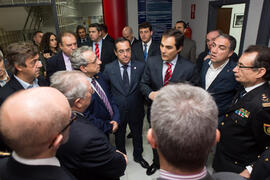 Visita de José Antonio Nieto, Secretario de Estado de Seguridad, a Aeorum. Edificio de Institutos Universitarios. Febrero de 2017
