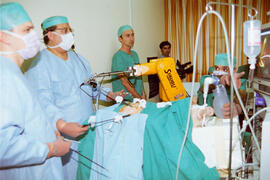 Operación laparoscópica con robot. Noviembre de 1998