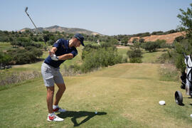 Jugada en el Campeonato Europeo de Golf Universitario. Antequera. Junio de 2019