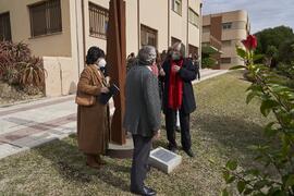 Inauguración de la escultura "Otro Vínculo", de Perry Oliver. Facultad de Filosofía y Letras. Campus de Teatinos. Enero de 2022