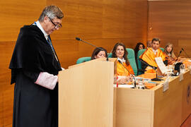 Discurso de Teodomiro López. Investidura de Jorge Martínez-Vázquez como Doctor "Honoris Causa" por la Universidad de Málaga. Edificio del Rectorado. Julio de 2025