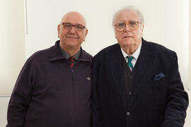 Retratos de Domingo Moreno y Eugenio Chicano. Edificio del Rectorado. Febrero de 2015