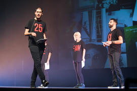 Ensayo previo de la gala inaugural de la XXV edición de Fancine de la Universidad de Málaga. Teatro Cervantes. Noviembre de 2015