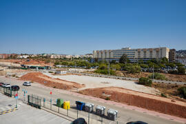 Obras en el Bulevar del Campus de Teatinos y Hospital Clínico. Julio de 2021