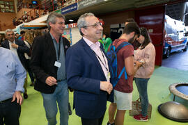 José francisco Murillo y José Ángel Narváez visitan las Jornadas de Puertas Abiertas de la Universidad de Málaga. Complejo Polideportivo Universitario. Abril de 2018