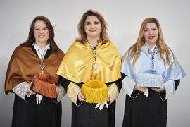 Elidia Blázquez, Zaida Díaz y Míriam Seghiri. Toma de posesión del Rector de la Universidad de Málaga y su equipo de gobierno. Paraninfo. Marzo de 2024