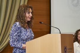 Macarena Parrado Gallardo. I Premios del Aula de Economía y Deporte de la Universidad de Málaga. Edificio del Rectorado. Febrero de 2024