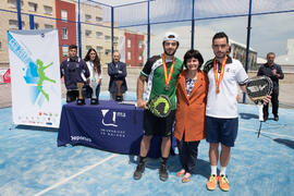 Entrega de medallas. Campeonato de España Universitario de Pádel. Antequera. Abril de 2017