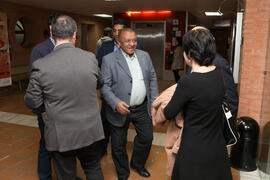 Abdallah Ben Barek en la Inauguración de la exposición "La Rosaleda en 75 imágenes". Complejo Polideportivo Universitario. Marzo de 2017