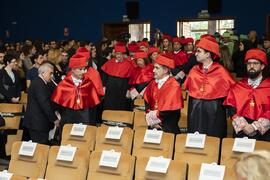 Asistentes a la investidura de Emilia Casas Baamonde como Doctora "Honoris Causa" por la Facultad de Derecho de la Universidad de Málaga. Paraninfo. Noviembre de 2022