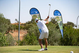Jugada en el Campeonato Europeo de Golf Universitario. Antequera. Junio de 2019