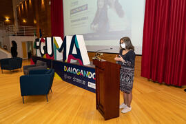 Luisa María Gómez del Águila presenta "Dialogando" con Towanda Rebels. Facultad de Derecho. Octubre de 2020