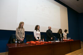 Mesa presidencial. Graduación de Másters de la Facultad de Ciencias Económicas y Empresariales de la Universidad de Málaga. Paraninfo. Abril de 2018