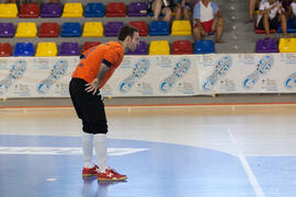 Juan Carlos Llamas. Partido clasificatorio entre Club Deportivo UMA Antequera y Universidad de Géneve de Suiza. IX Campeonato de Europa Universitario de Fútbol Sala. Antequera. Julio de 2013