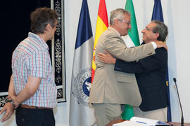 Toma de posesión de Víctor Hernández Jolín como nuevo catedrático de Química Física de la Universidad de Málaga. Edificio del Rectorado.  Julio de 2016