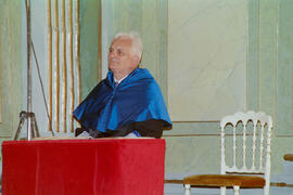 Investidura como Doctor "Honoris Causa" de D. Jacques-Louis Lions por la Universidad de Málaga. Teatro María Cristina. Enero de 1994