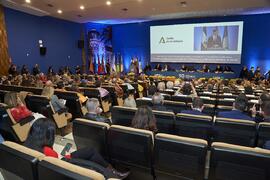 Discurso de Juan Manuel Moreno. Imposición de la Medalla de Oro de la Universidad de Málaga a la Junta de Andalucía. Paraninfo. Noviembre de 2023