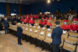 Asistentes a la investidura de Emilia Casas Baamonde como Doctora "Honoris Causa" por la Facultad de Derecho de la Universidad de Málaga. Paraninfo. Noviembre de 2022