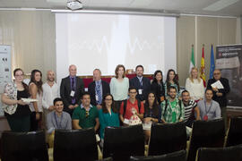 Jurado y premiados. Jornada de clausura del I Concurso de Creación de Empresas. Facultad de Ciencias Económicas y Empresariales. Málaga. Mayo de 2015