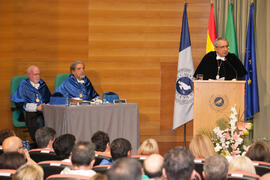 Investidura como Doctor "Honoris Causa" de Antonio Luque por la Facultad de Ciencias de la Universidad de Málaga. Edificio del Rectorado. Octubre de 2016