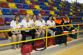Foto de grupo previa a la ceremonia de inauguración. Campeonato Europeo Universitario de Balonmano. Antequera. Julio de 2017
