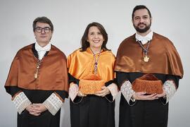 Enrique Márquez, María Ángeles Ratrollo y Sergio Fortes. Toma de posesión del Rector de la Universidad de Málaga y su equipo de gobierno. Paraninfo. Marzo de 2024