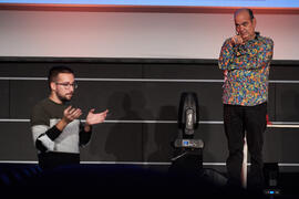 Ensayo de la gala de inauguración de la 31ª edición de Fancine de la Universidad de Málaga. Cine Albéniz. Noviembre de 2021