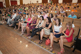 Asistentes. Entrega de premios en el Paraninfo de la Universidad de Málaga. Olimpiada Española de Economía, Fase Nacional. Junio de 2015
