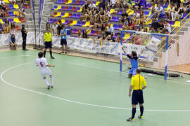 Partido España contra Bielorrusia. 14º Campeonato del Mundo Universitario de Fútbol Sala 2014 (FUTSAL). Antequera. Julio de 2014